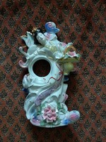 42 cm vintage kínai vagy japán porcelán szobor gésás nipp dísztárgy