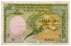 Dél-Vietnám 5 Dong, 1955