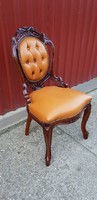 Bőr kárpitos stíl barokk  szék