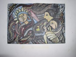 Balázs János aláírással, olajfestmény,  keret nélkül - 29 x 37 cm
