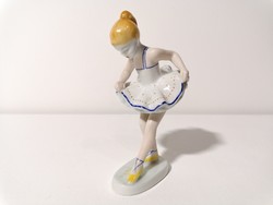 Hollóházi porcelán balerina táncos lány (321) Ö