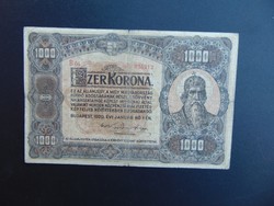 1000 korona 1920 B 04 nagy méretű bankjegy 