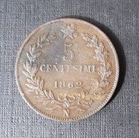 5 centesimi 1862 N