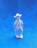 Orosz porcelán proletár fiú figura 11 cm (po-2)