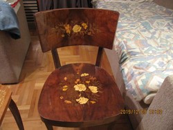 Intarzia díszítésű olasz szék