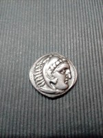 Ókori ezüst Nagy Sándor drachma 