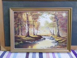 Erdő, folyó, festmény
