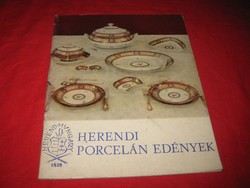 Molnár L.  Herendi Porcelán Edények    könyv a 60 as évekből  