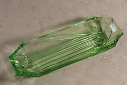 Antik zöld üveg fogkefe tartó 698