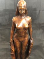 Art deco hölgy, óriás bronz szobor