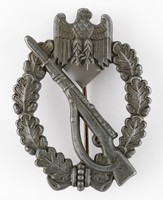Német második világháborús Háborús Gyalogsági Rohamjelvény Ezüst - Infanterie-Sturmabzeichen EREDETI