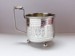 Orosz ezüst teás pohár. 1887
