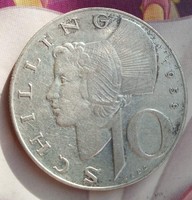Osztrák ezüst 10 Schilling 1958.
