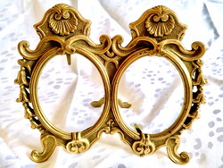 Portrait of double antique / vintage copper picture frame. In beautiful condition.