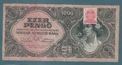1000 Pengő 1945  Bélyeggel EF 
