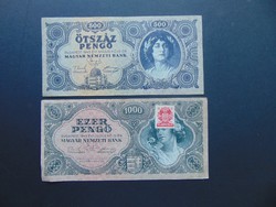500 pengő 1945 - 1000 pengő 1945 LOT !  
