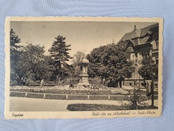 Sopron Deák-tér az időjelzővel régi képeslap levelezőlap