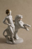 Francia porcelán cirkuszos akt oroszlánnal 761