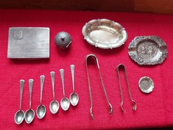 Magyar ezüst tárgyak 381 g összesen. 1920 elöttiek.