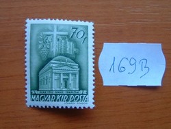 70 FILLÉR 1943 A magyar egyház DEÁK TÉRI EVANG. TEMPLOM 169B