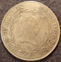 II. Ferenc  20 krajcár ,  kreutzer 1793 E .   Ag ezüst . RR RITKA db !