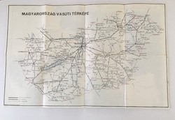 Magyarország vasúti térképe - Külföldi összeköttetések hálózata, MÁV 1967., retro vintage térkép