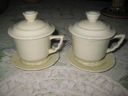 Zsolnay mokkás csészék  ,párban , melegen tartó deklivel