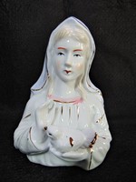 Szűz Mária  galambbal porcelán szobor  
