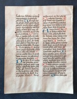 XV-ik századi kódexlap. Ritka! 