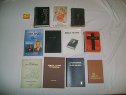Régi, retro vallási, egyházi jellegű könyv - tizenegy darab együtt - imakönyv, énekes könyv, stb