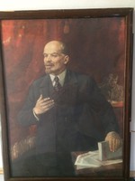 Lenin nyomdai kép, 37,5x49 kerettel