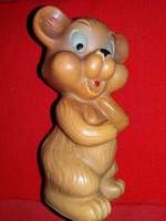 Retro nagyon szép magyar PLASTOLUS medve maci gumi figura a képek szerinti állapotban