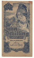 10 schilling 1945 Ausztria 5 jegyű sorszám