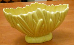 Art deko kaspó váza közepes méretű különleges citromsárga