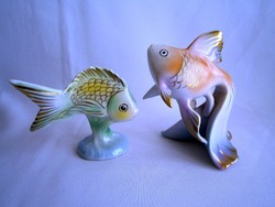 2 db Hollóházi porcelán arany hal nagyon szép állapotban 