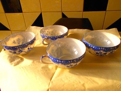4 db áttetszően vékony (tojáshéj) antik  japán  porcelán  csésze 900 Ft/db