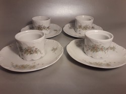 Rosenthal - classic rose - catherine 4 egg holders + 4 saucers