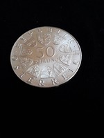 Beautiful silver 50 schilling austria 20 grams.900