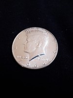 Szép ezüst Kennedy 1964 fél dollár 12.5 gramm .900 USA