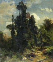 Francia festő, 1900 körül : Tájkép rommal