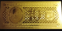 24 kt arany 10 Forintos bankjegy certificáttal
