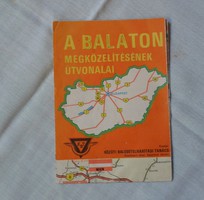 A Balaton megközelítésének útvonalai, 1968 (magyar térkép)