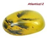  VALÓDI, 100% TERMÉSZETES NAGY MÉRETŰ DENDRITES YELLOW OPÁL DRÁGAKŐ MOHA ZÁRVÁNNYAL 4,70ct