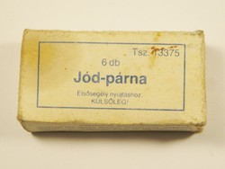 Retro Jód párna - doboz és ampulla - Biogal Gyógyszergyár Debrecen gyártó - 1990-es évekből