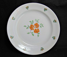 Zsolnay virágos nagy lapos tányér főfogáshoz