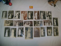 Antik, régi esküvői fotók hagyatékokból - huszonkét darab