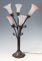 Asztali vagy padló lámpa virág burákkal