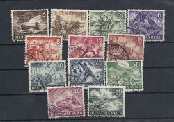 1943 Deutsches Reich  wermacht német hősök emléknapja sor harmadik birodalom pecsételt bélyeg sor