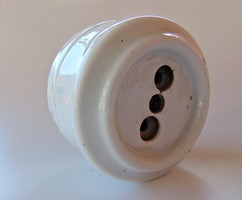 Régi porcelán  fali fali dugalj , konnektor 