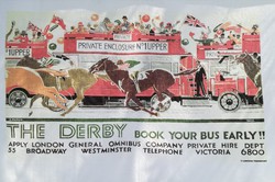 1929-es epsomi derby-textil kép/reklám!